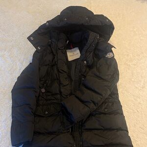 Moncler Black Puffer Coat with Hood